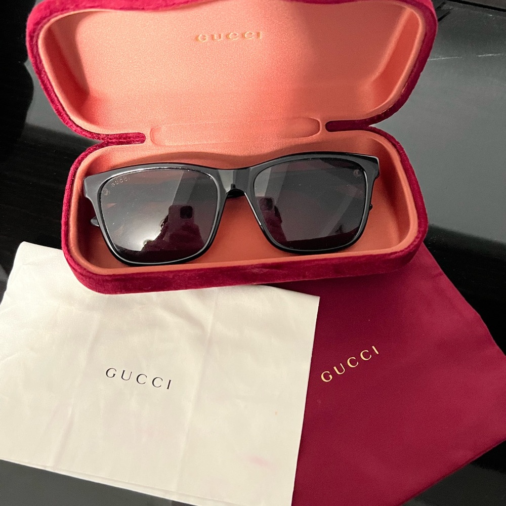 GUCCI Sunglasses GG0746S 001 Black & Gold